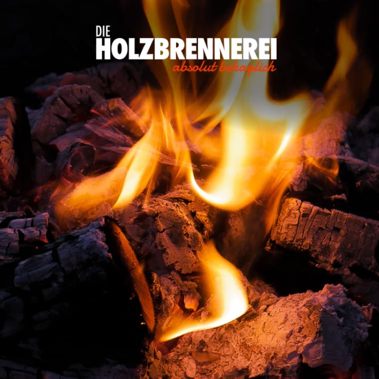dieHolzbrennerei Logo im Feuer
