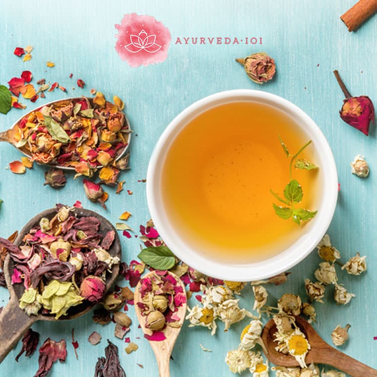 Stimmungsbild Ayurveda Krauter und Tee